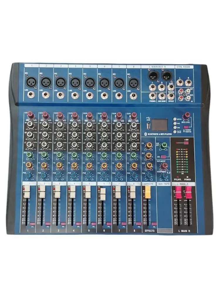 Controlador 8 canales USB  Bluetooth & Mp3 Player