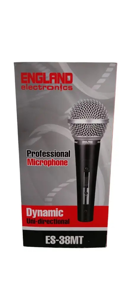 Micrófono profesional marca England  Dinámico uní direccional  ES-38MT