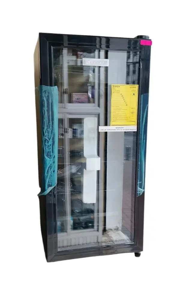 MINIBAR negro NO FROST SC-112 con puerta de cristal