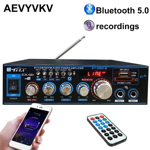 AMPLIFICADOR DE BOCINA (bluetooth & USB)