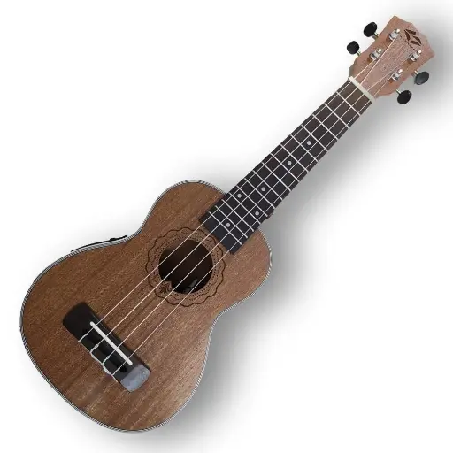 UKELELE Electroacústico soprano (Café Open Pore Calidad GT)