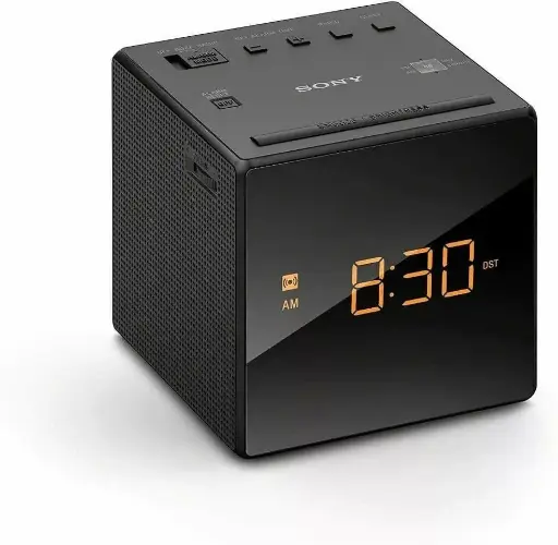 Reloj despertador de escritorio Sony ICF-C1 AM FM radio negro Sony ICFC